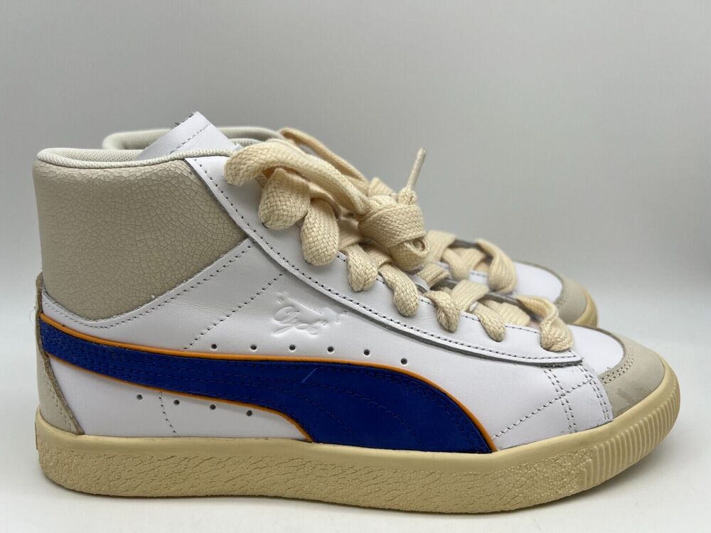 Puma Clyde Mid Bball Rhuigi Puma White Royal Sapphire 391335-01 Men's Size 8
